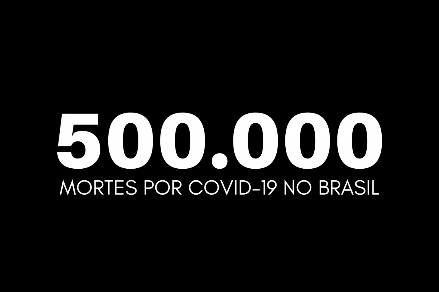 Brasil registra mais de 500 mil mortos por covid-19