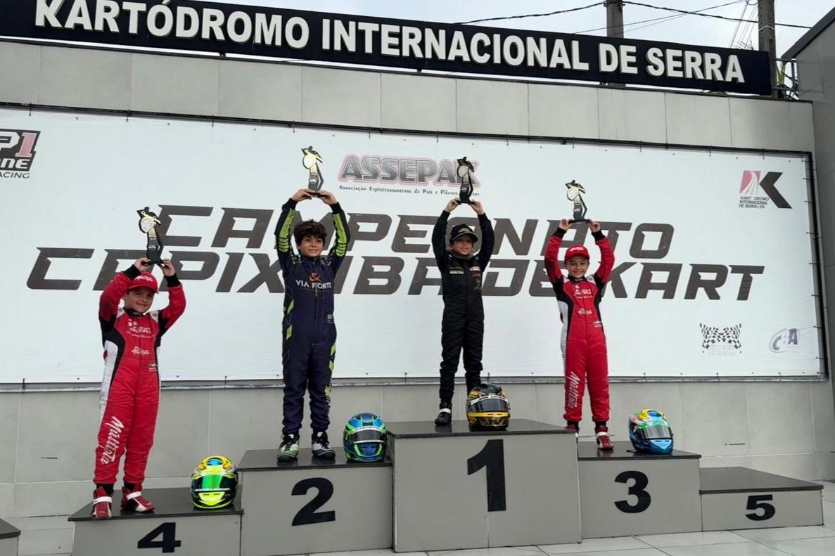 Irmãos Emerick dividem pódio no Capixaba de Kart em preparação para o Paulista Light