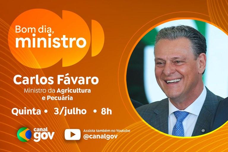 Carlos Fávaro destaca medidas do maior Plano Safra da história no Bom Dia, Ministro